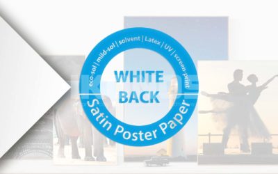 The paper for large inkjets – white back satin poster