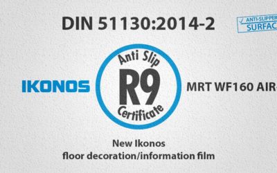 Anti-slippery self-adhesive printing film certified – DIN 51130:2014-2