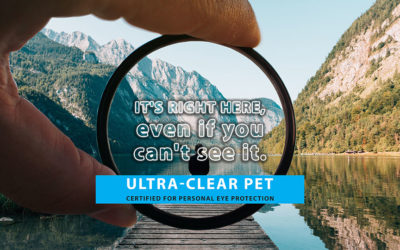 Certified for eye protection ultra-clear PET plastic