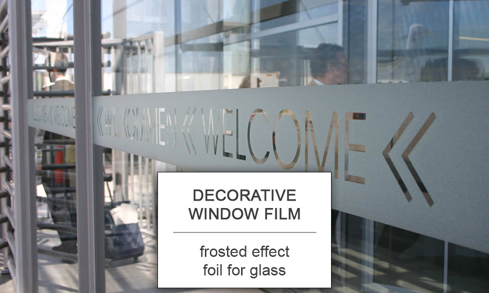 Decorative window film frosted effect foil for glass